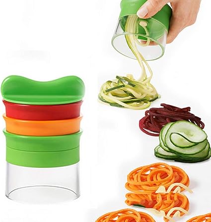 CORTADOR EN ESPIRAL DE FRUTAS Y VERDURAS 3 EN 1 ✅