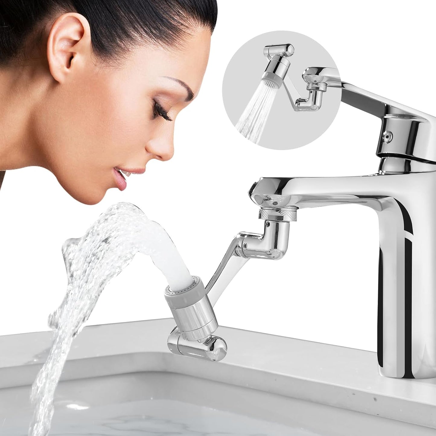 Extensión Flexible de Grifo Universal 1080° | Para Baño y Cocina ✅