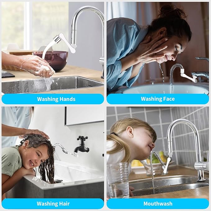 Extensión Flexible de Grifo Universal 1080° | Para Baño y Cocina ✅