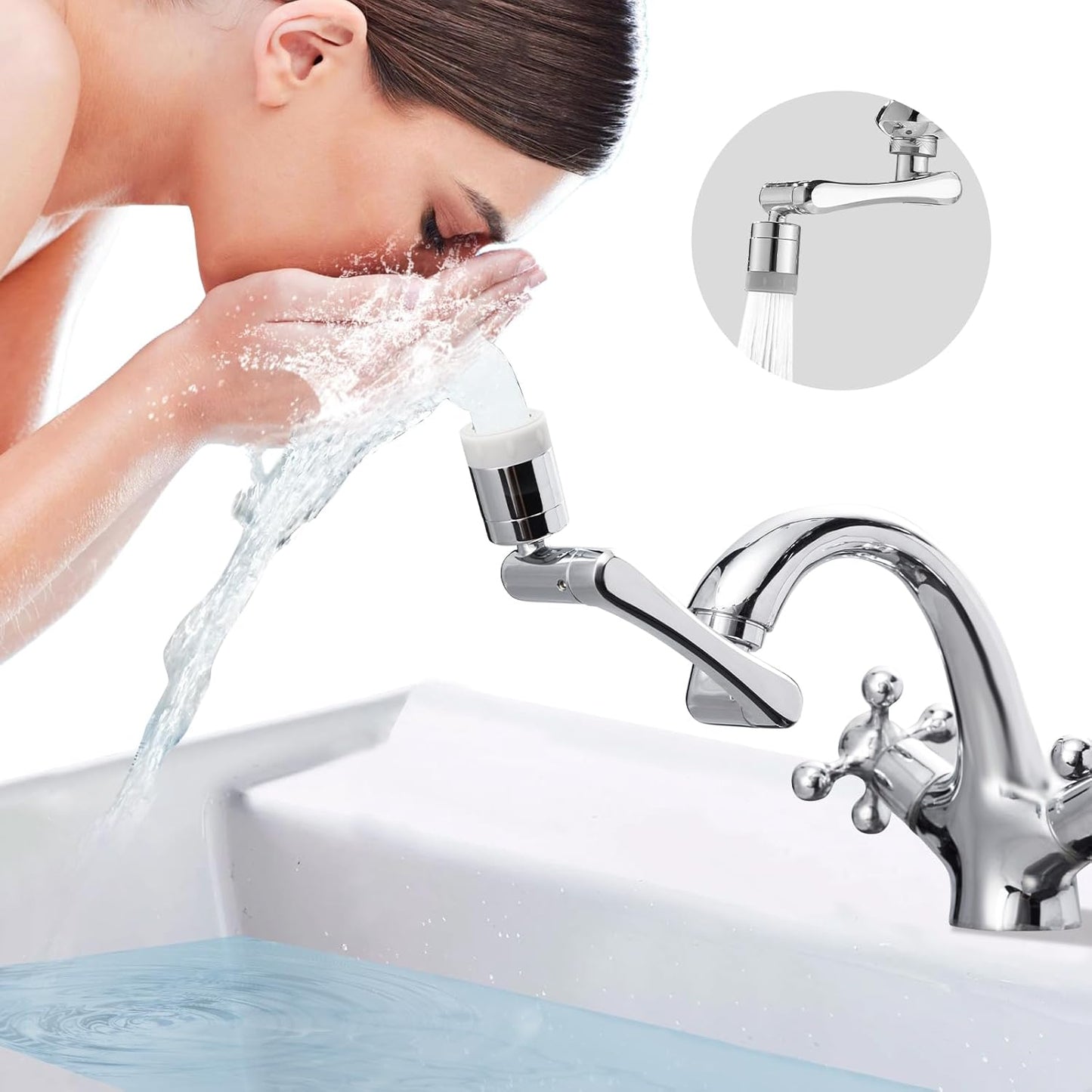 Extensión Flexible de Grifo Universal 1080° | Para Baño y Cocina ✅