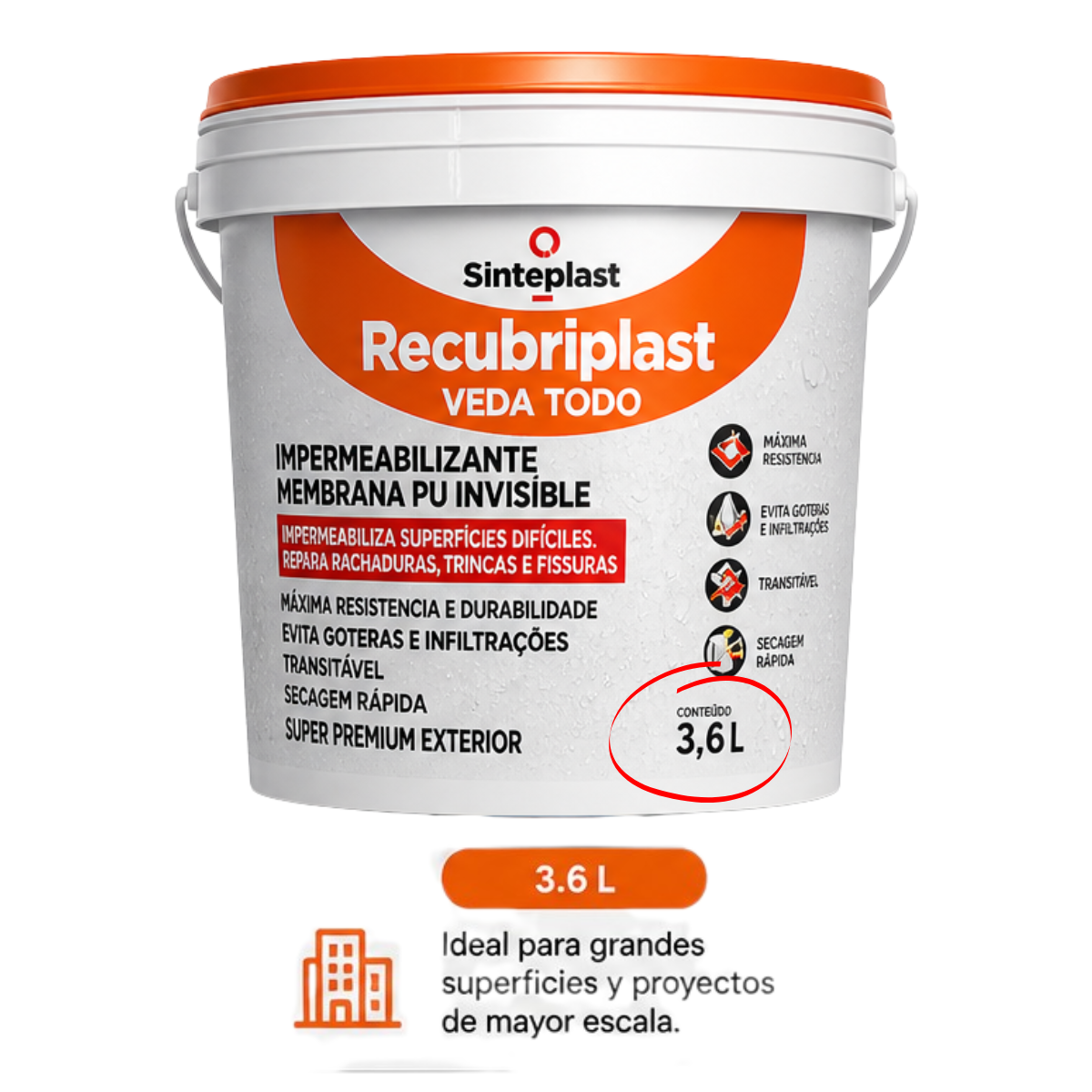 Sellador Impermeabilizante para Humedad, Goteras y Filtraciones - Recubriplast
