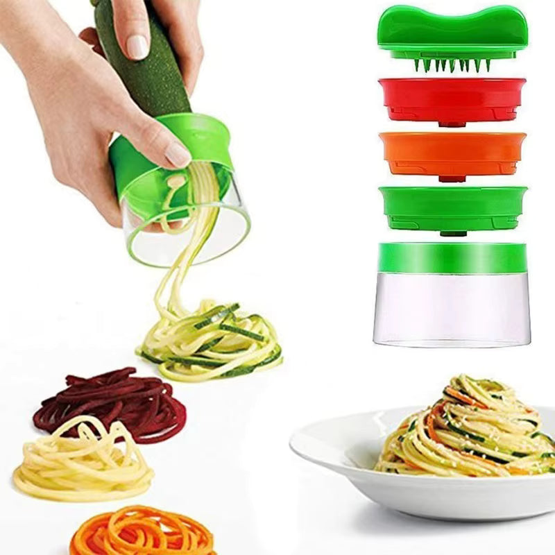 CORTADOR EN ESPIRAL DE FRUTAS Y VERDURAS 3 EN 1 ✅